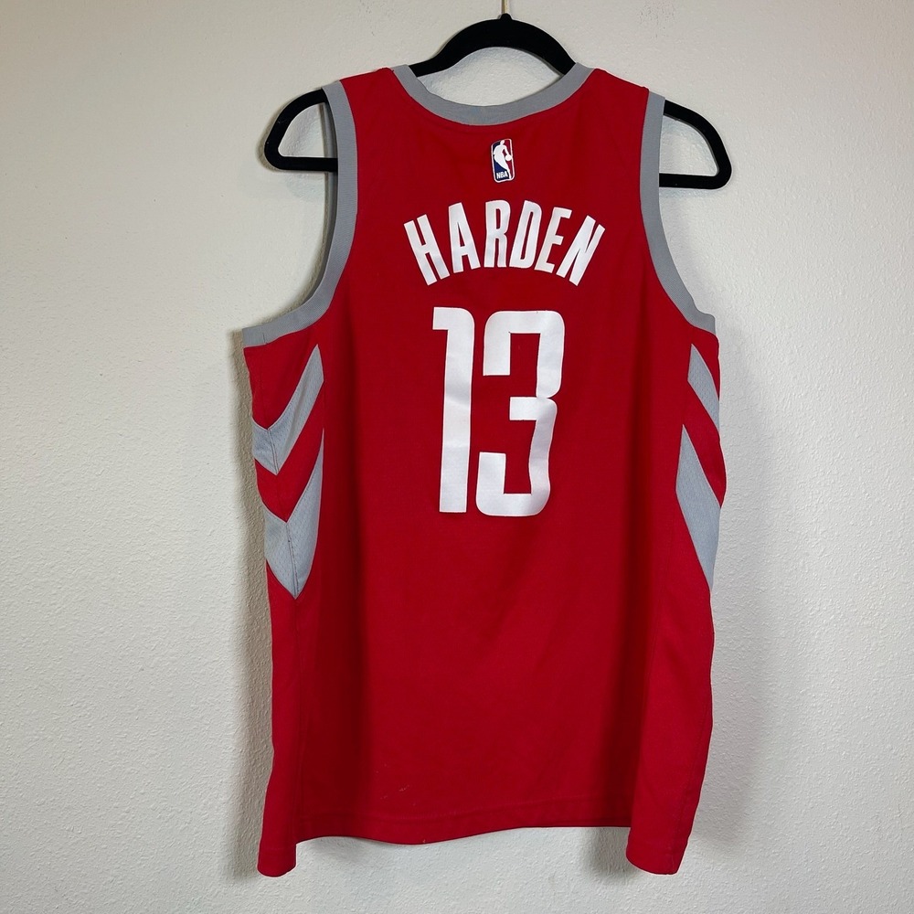 Nike NBA Houston Rockets James Harden 13 Dri-FIT Swingman Jersey Red Large 48 - Picture 7 of 11